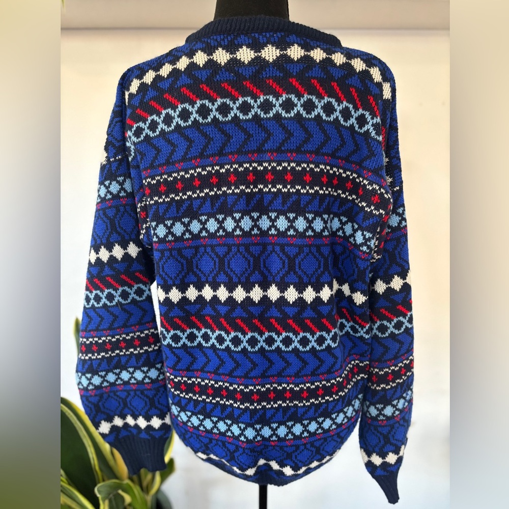 Vintage Made in England Eclectic Grandpa Striped Unisex Sweater Size Large - Picture 3 of 4